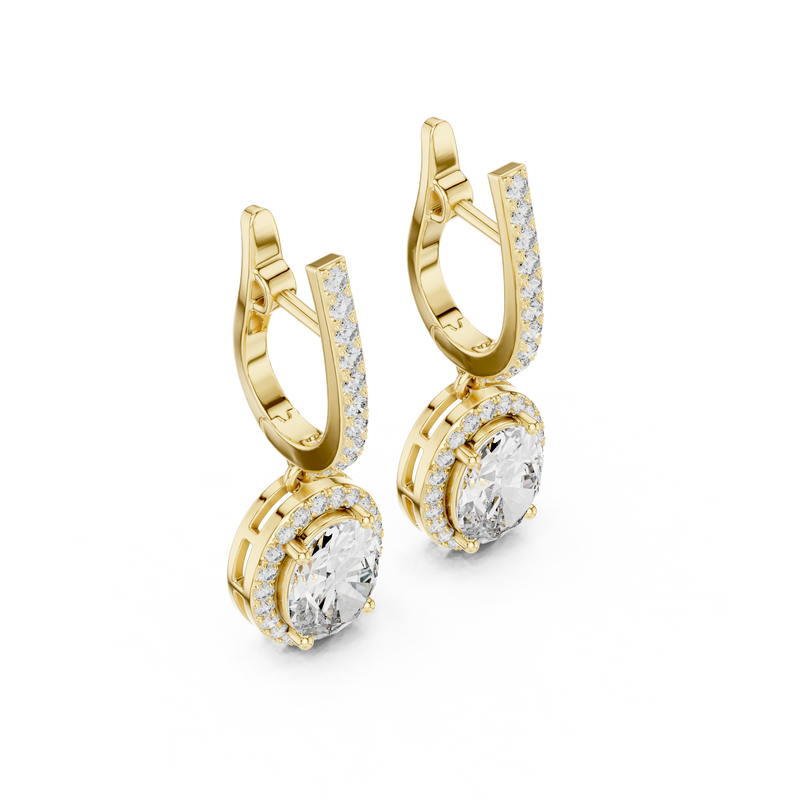 Earring 3#10009E_137_M@7 - Yellow Gold - Image