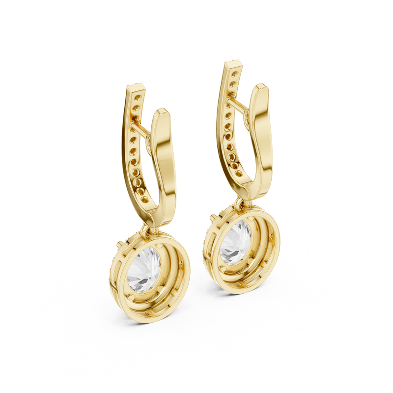 Earring 3#10009E_137_M@7 - Yellow Gold - Image