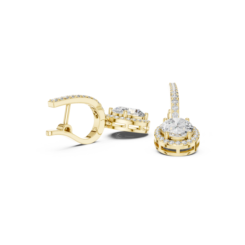 Earring 3#10009E_137_M@7 - Yellow Gold - Image