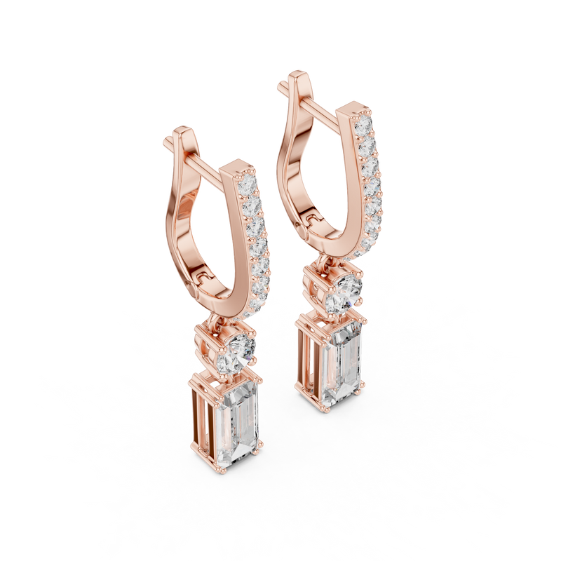 Earring 3#10012E_168_M - Rose Gold - Image