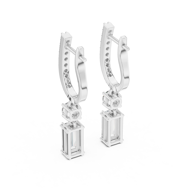Earring 3#10012E_168_M - White Gold - Image