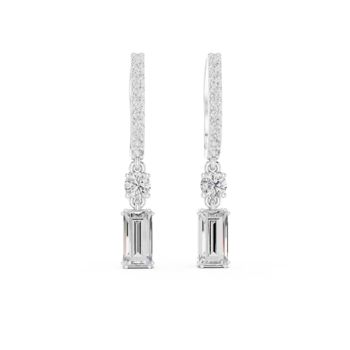 Earring 3#10012E_168_M - White Gold - Image
