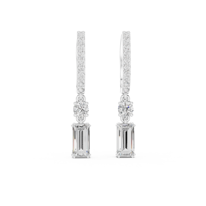 Earring 3#10012E_168_M - White Gold - Image