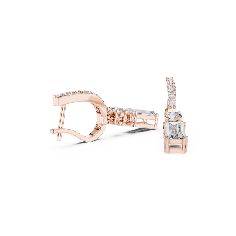 Earring 3#10012E_168_M - Rose Gold - Image