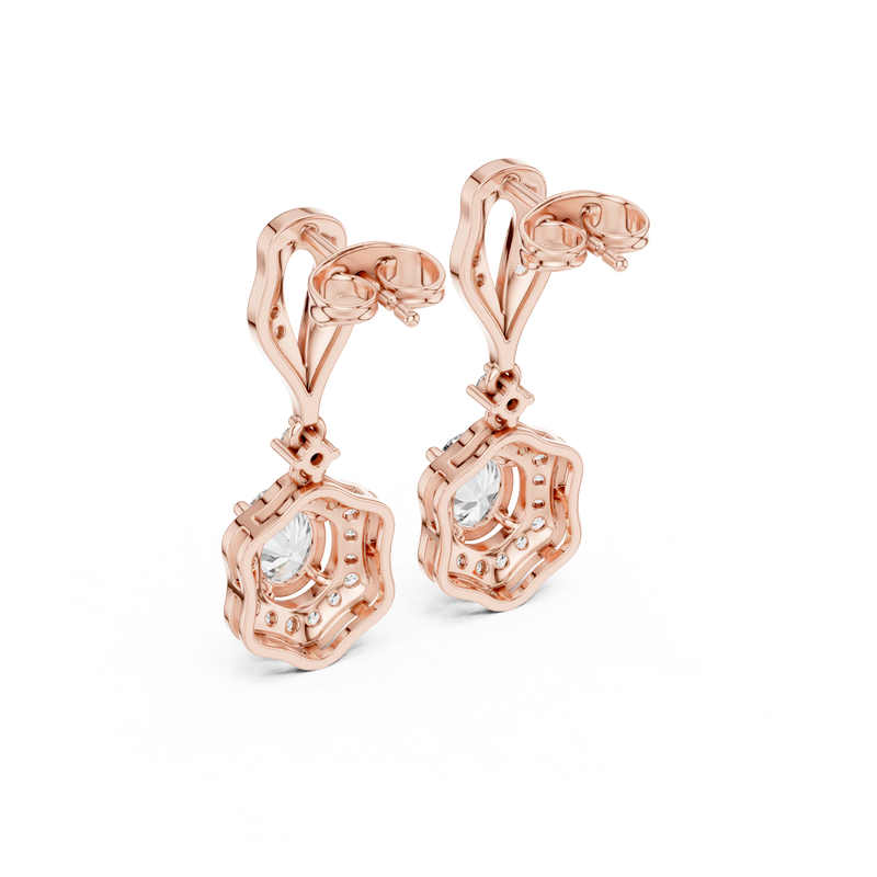 Earring 3#10013E_185@7 - Rose Gold - Image