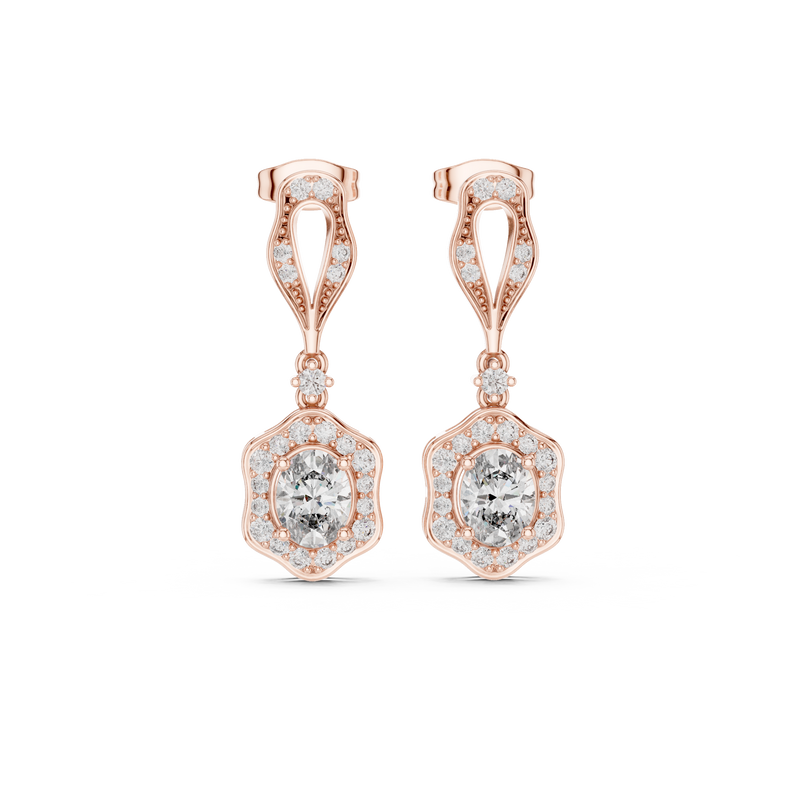 Earring 3#10013E_185@7 - Rose Gold - Image