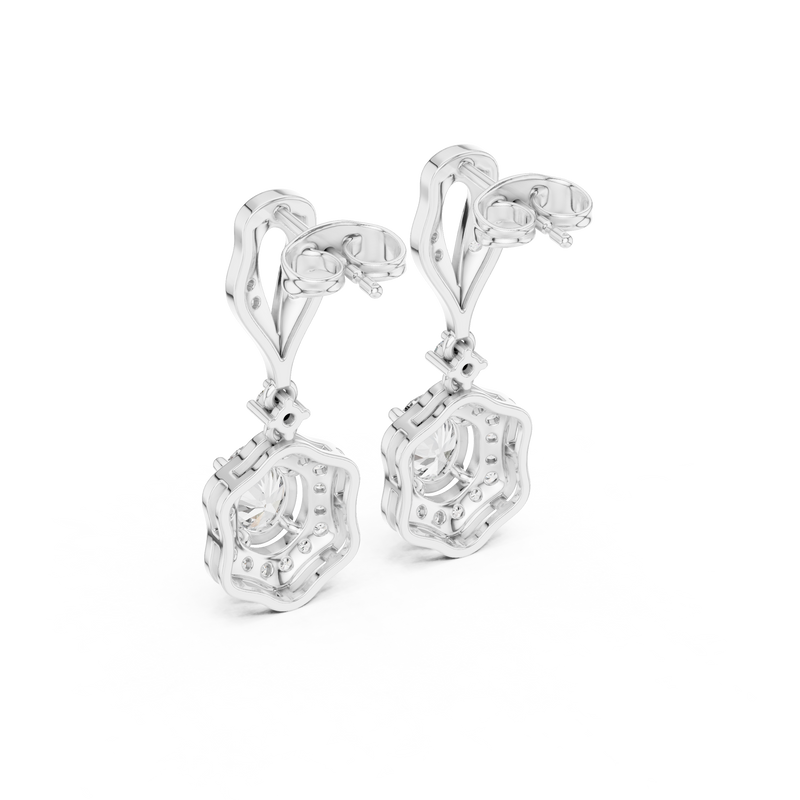 Earring 3#10013E_185@7 - White Gold - Image