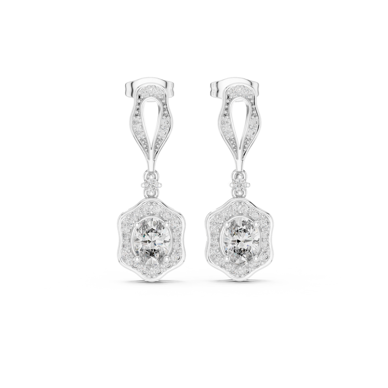 Earring 3#10013E_185@7 - White Gold - Image