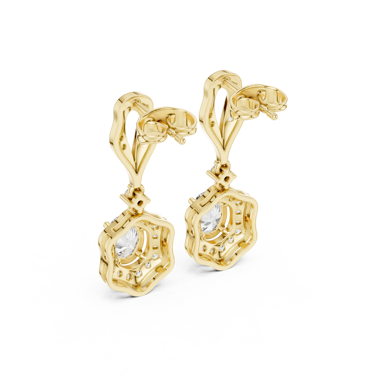 Earring 3#10013E_185@7 - Yellow Gold - Image