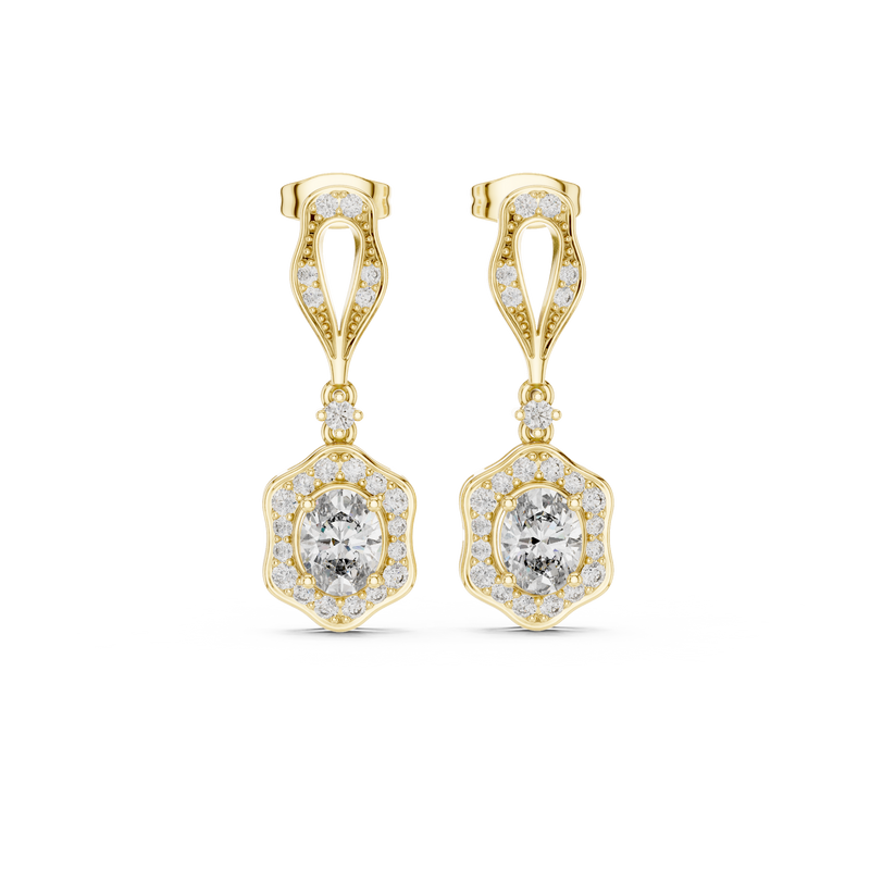 Earring 3#10013E_185@7 - Yellow Gold - Image