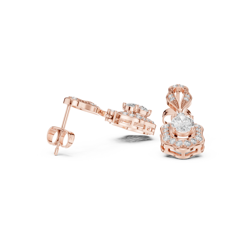 Earring 3#10013E_185@7 - Rose Gold - Image