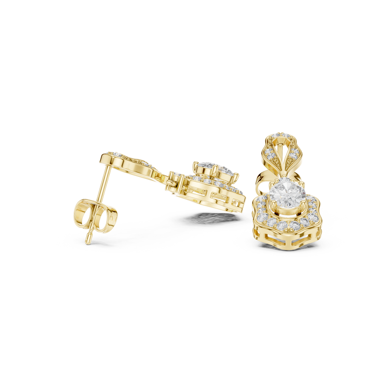 Earring 3#10013E_185@7 - Yellow Gold - Image