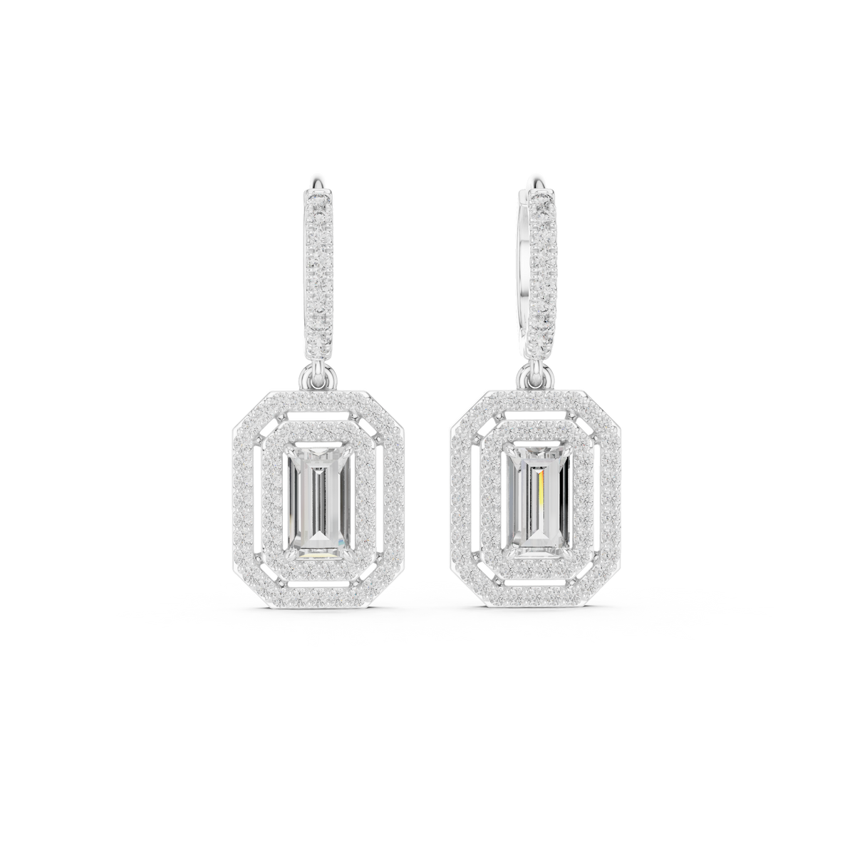 Earring 3#10014E_186 - White Gold - Image
