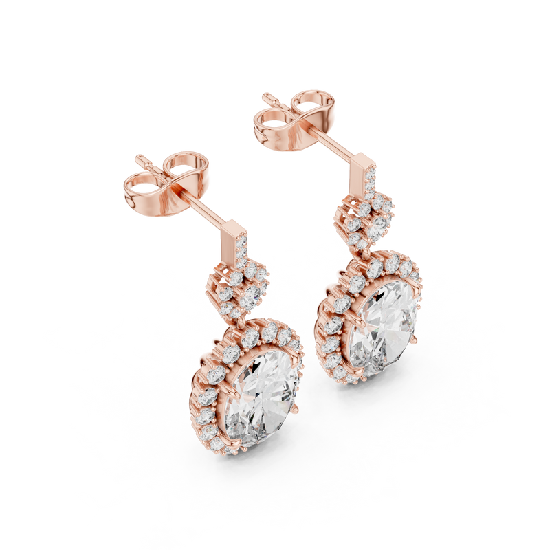 Earring 3#10016E_136@7 - Rose Gold - Image
