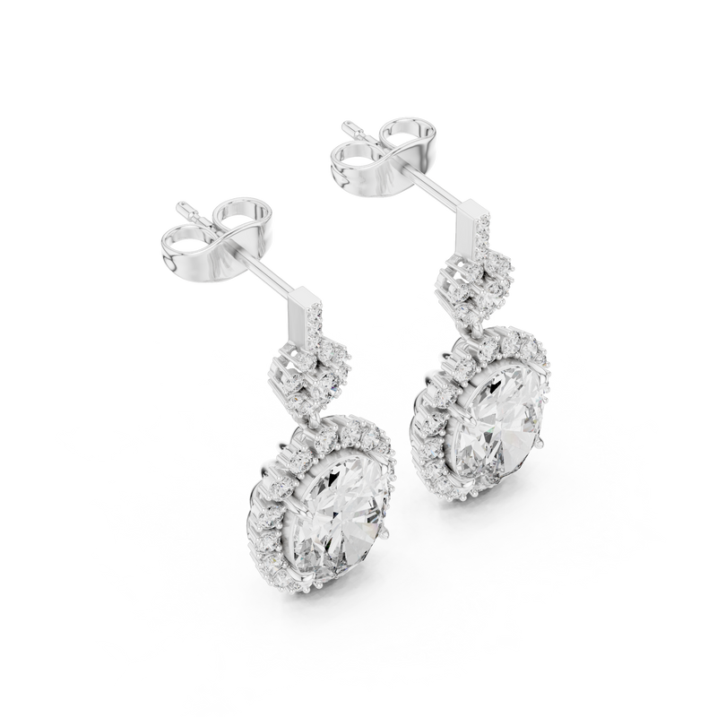 Earring 3#10016E_136@7 - White Gold - Image