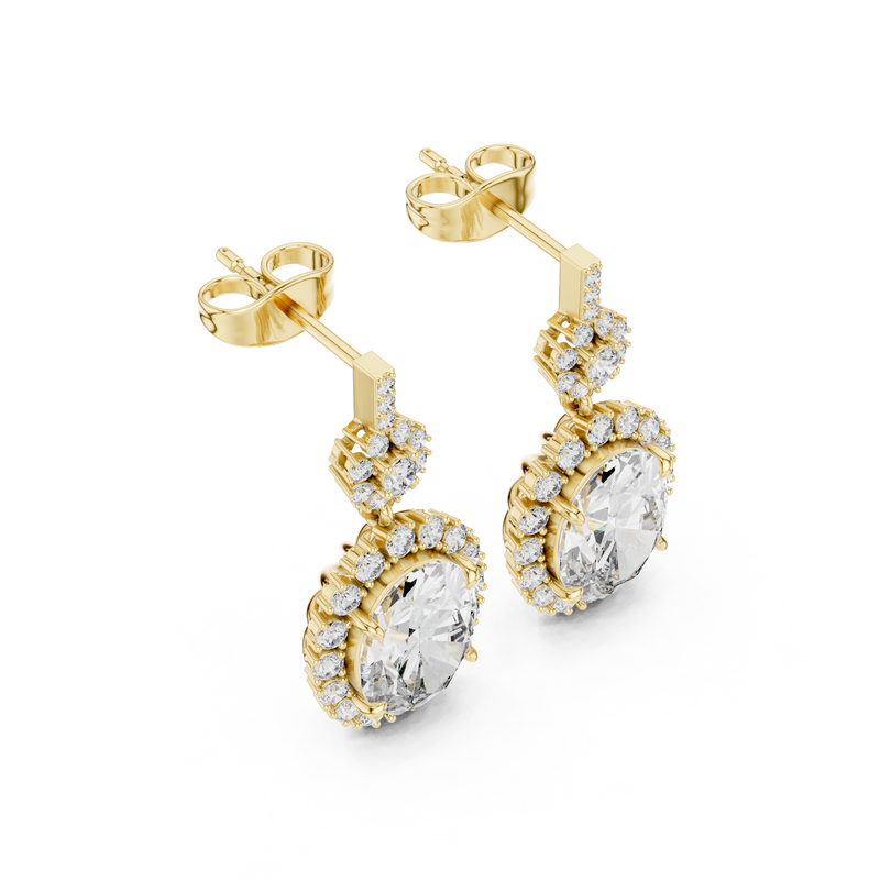 Earring 3#10016E_136@7 - Yellow Gold - Image