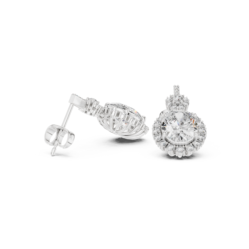 Earring 3#10016E_136@7 - White Gold - Image