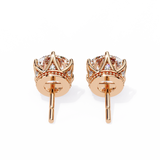 14K White Gold IGI Certified Round Diamond Millgrain Earrings, D-E Color, VVS/VS Clarity