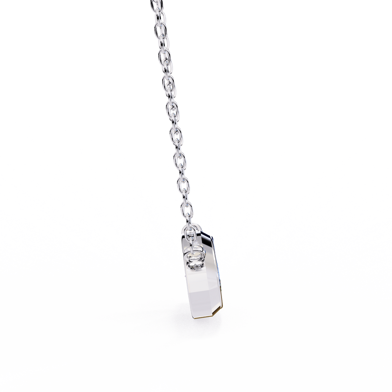 14K White Gold IGI Certified Marquise Diamond Solitaire Pendant – D-E Color, VVS–VS Clarity, Rabbit Ear Bail
