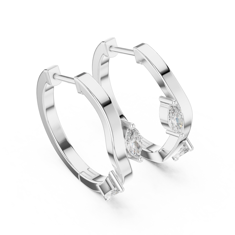 Earring 415@7 - White Gold - Image