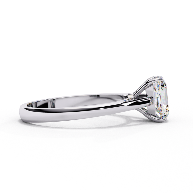 14k IGI certified radiant ring with E-F color VVS-VS clarity diamonds 36