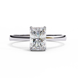 14k IGI certified radiant ring with E-F color VVS-VS clarity diamonds 36