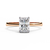 14k IGI certified radiant ring with E-F color VVS-VS clarity diamonds 36