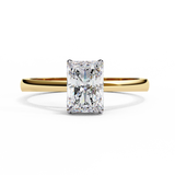 14k IGI certified radiant ring with E-F color VVS-VS clarity diamonds 36