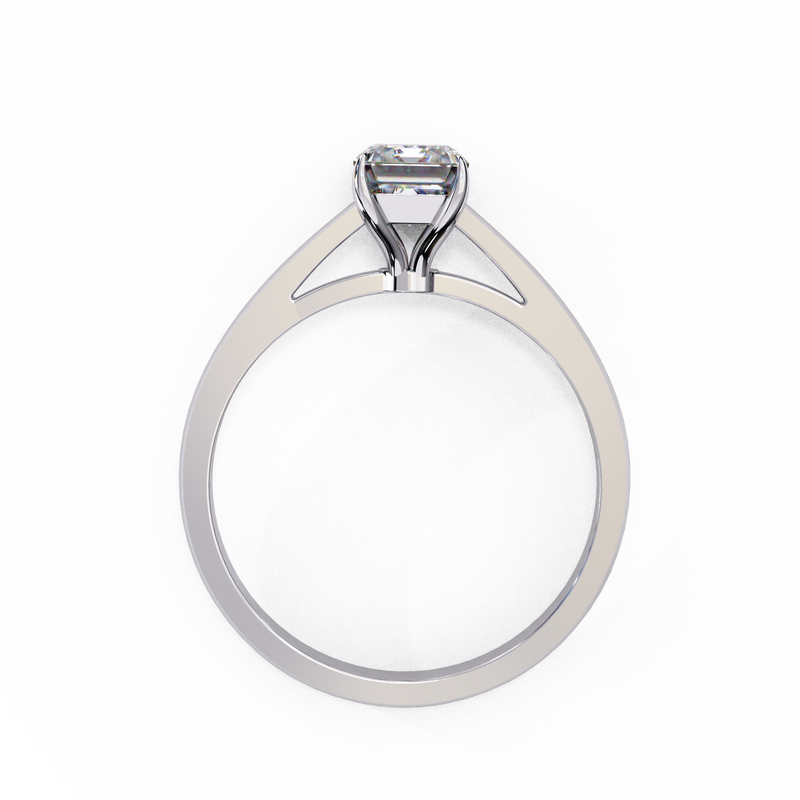 14k IGI certified radiant ring with E-F color VVS-VS clarity diamonds 36