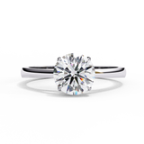 14k IGI certified round ring with E-F color VVS-VS clarity diamonds 37