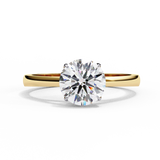 14k IGI certified round ring with E-F color VVS-VS clarity diamonds 37