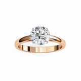 14k IGI certified round ring with E-F color VVS-VS clarity diamonds 37