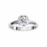 14k IGI certified round ring with E-F color VVS-VS clarity diamonds 37