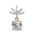 14K White Gold IGI Certified Round Diamond Dangling Earrings, D-E Color, VVS/VS Clarity