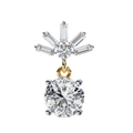 14K White Gold IGI Certified Round Diamond Dangling Earrings, D-E Color, VVS/VS Clarity