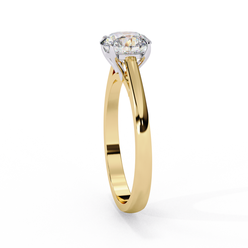 14k IGI certified round ring with E-F color VVS-VS clarity diamonds 37