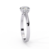 14k IGI certified round ring with E-F color VVS-VS clarity diamonds 37