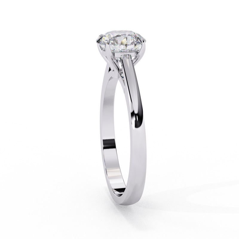 14k IGI certified round ring with E-F color VVS-VS clarity diamonds 37
