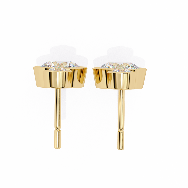 14K White Gold IGI Certified Round Diamond Dangling Earrings, D-E Color, VVS/VS Clarity