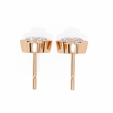 14K White Gold IGI Certified Round Diamond Dangling Earrings, D-E Color, VVS/VS Clarity
