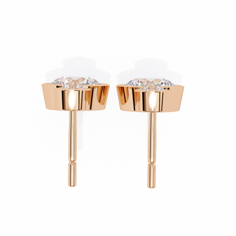 14K White Gold IGI Certified Round Diamond Dangling Earrings, D-E Color, VVS/VS Clarity