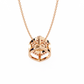 14K Gold Lab Grown Round & Marquise Diamond Necklace Pendant, D-E Color, VVS-VS Clarity