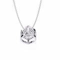 14K Gold Lab Grown Round & Marquise Diamond Necklace Pendant, D-E Color, VVS-VS Clarity