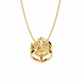 14K Gold Lab Grown Round & Marquise Diamond Necklace Pendant, D-E Color, VVS-VS Clarity