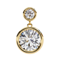 14K White Gold IGI Certified Round Diamond Dangling Earrings, D-E Color, VVS/VS Clarity