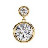 14K White Gold IGI Certified Round Diamond Dangling Earrings, D-E Color, VVS/VS Clarity