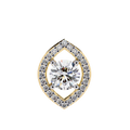 14K Gold Lab Grown Round & Marquise Diamond Necklace Pendant, D-E Color, VVS-VS Clarity