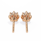 14K White Gold IGI Certified Round Solitaire Stud Earrings, 8 Prong, D-E Color, VVS/VS Clarity