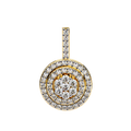 14K White Gold IGI Certified Round Diamond Circle Pendant – D-E Color, VVS–VS Clarity, Classic Bail