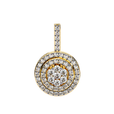14K White Gold IGI Certified Round Diamond Circle Pendant – D-E Color, VVS–VS Clarity, Classic Bail